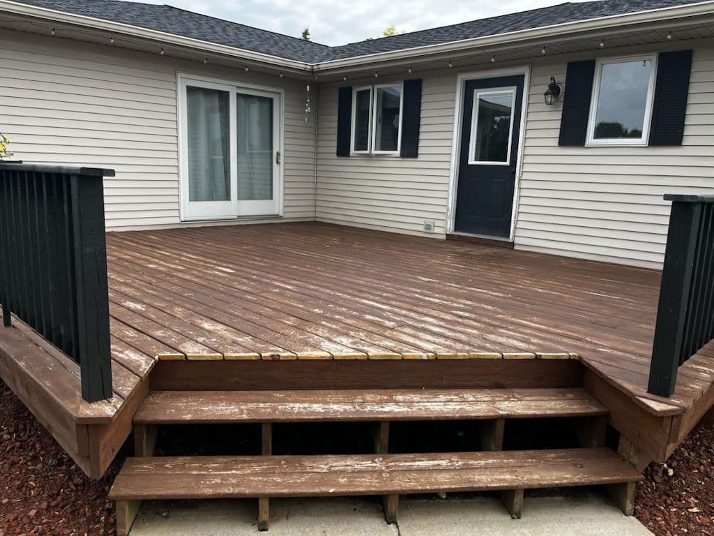 Deck Transformation in Elsie MI with Restaining image