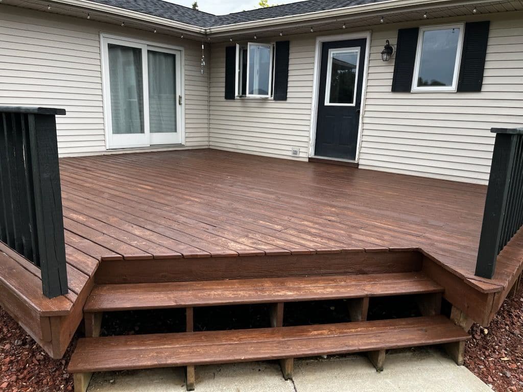 Gallery photos for Deck Transformation in Elsie MI with Restaining: Image #1